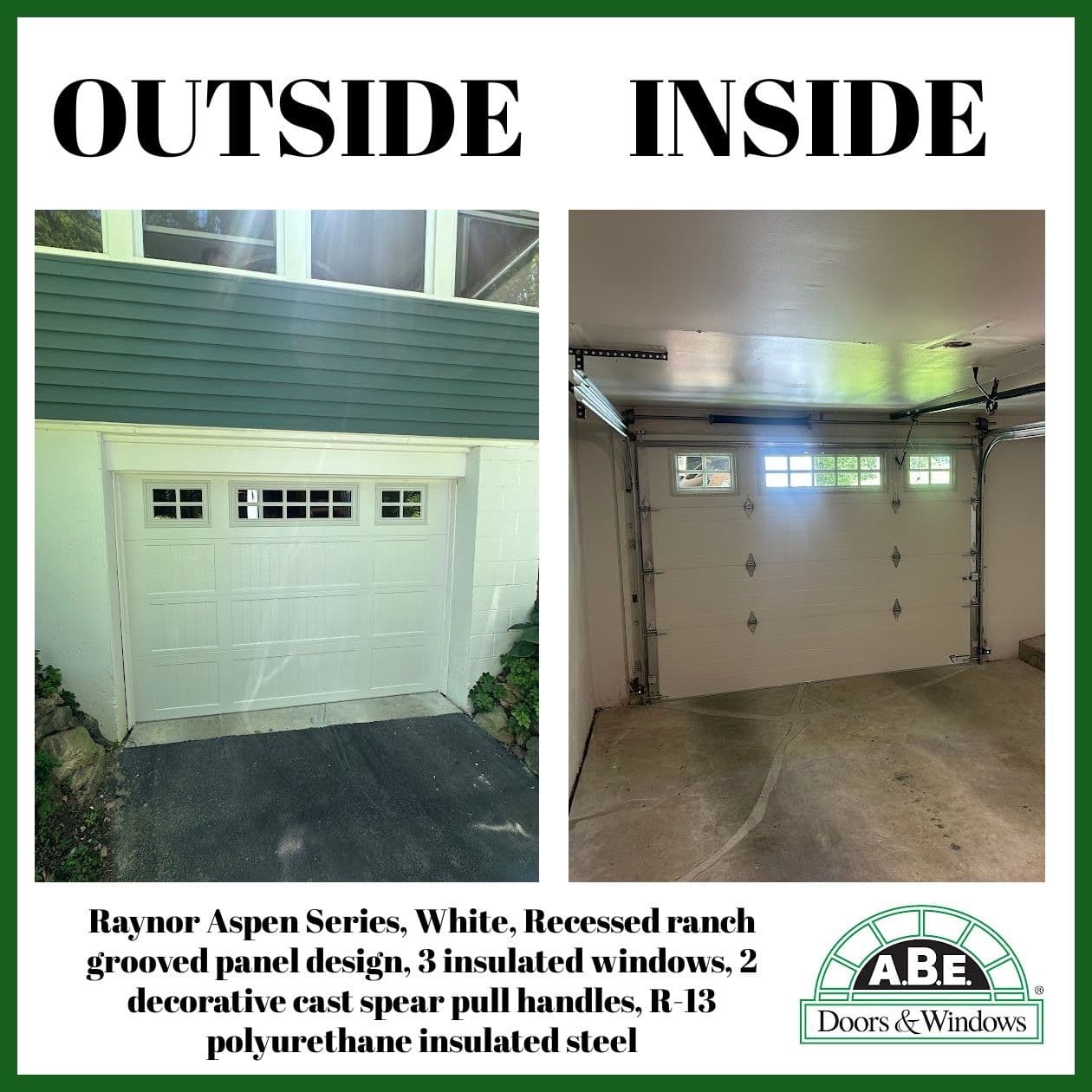 Project Raynor Aspen Series Garage Door Installation with R-13 Insulated Steel image