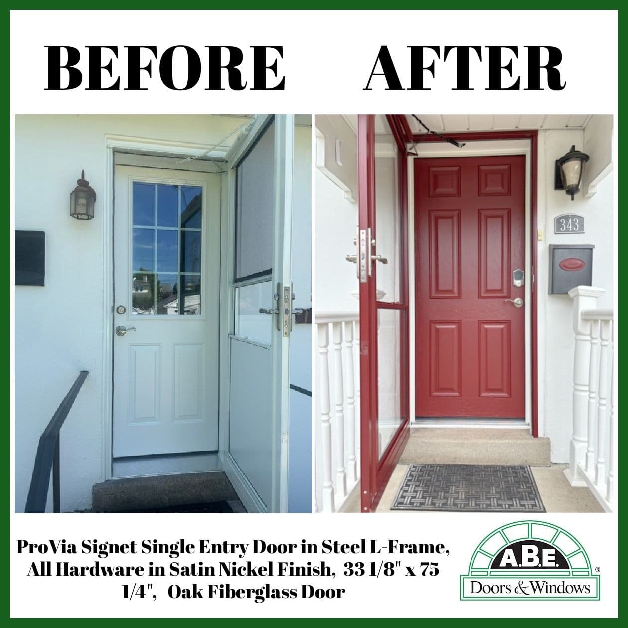 From Worn White to Bold Red - A ProVia Signet Entry Door Upgrade image